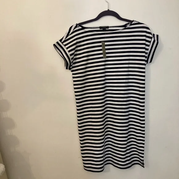 NWT J.Crew short sleeve striped cotton dress - Picture 2 of 8